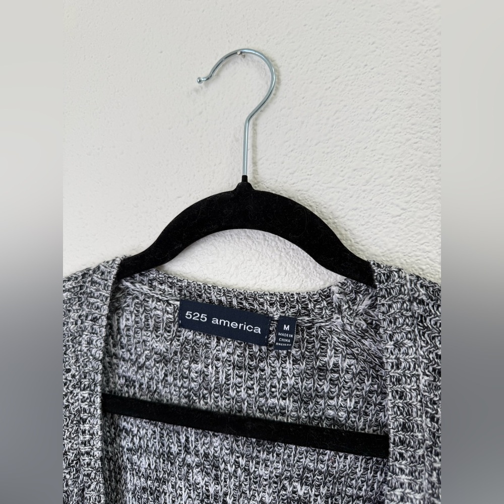 525 America Revolve Designer Gray Knit Open Long Cardigan Women’s Size Medium - Picture 4 of 8